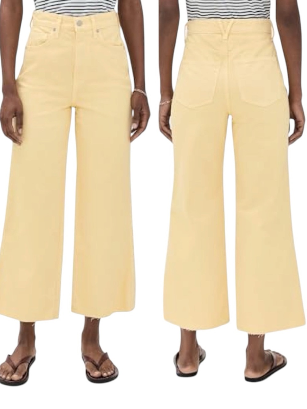 Veronica Beard Taylor Cropped High Rise Jeans in Chamomile Size 26